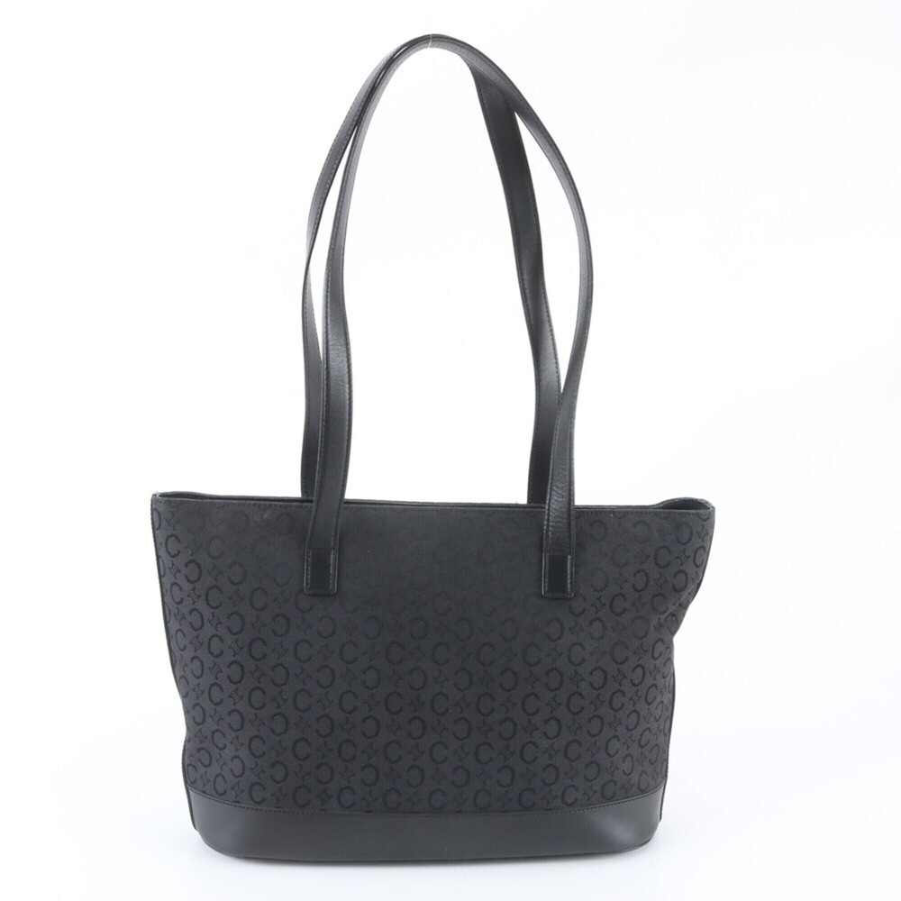 Celine C Macadam Leather Tote Bag, Shoulder Handbag, Black, Brand Name, Women's